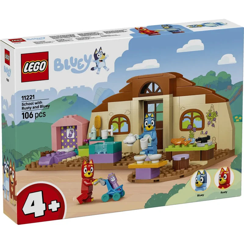 LEGO Bluey School with Rusty and Bluey 11221 – 106 Pieces | Building Set for Kids Ages 4+