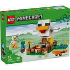 LEGO Minecraft Chicken Farm Building Set 21585, 233 Pieces, Chicken Coop, Animal Figures & Farm Accessories – 7+ Years