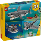 LEGO Creator 3-in-1 Fierce Shark with a Treasure Chest Building Set 31381, 379 Pieces, 3 Ocean Animals – 8+ Years
