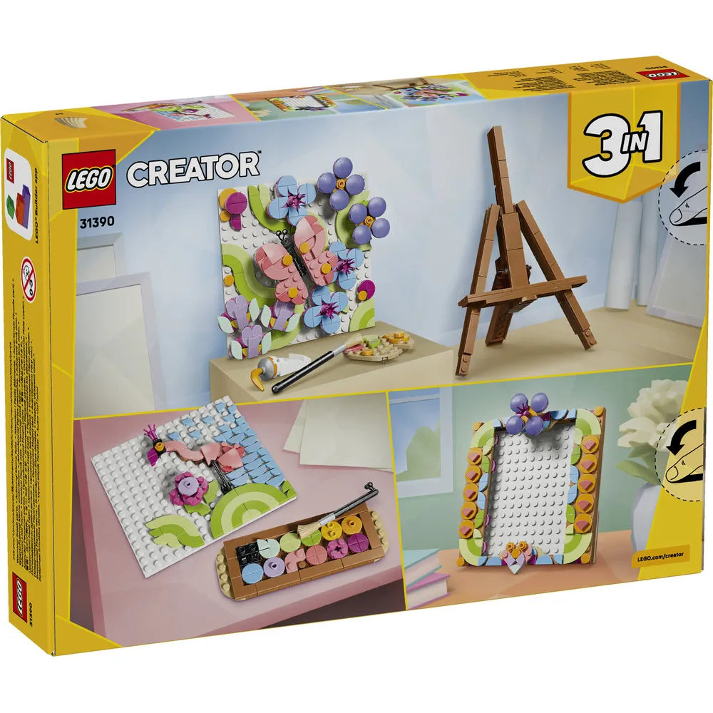 LEGO Creator 3-in-1 Floral Art Decor Painting Building Set 31390, 348 Pieces – 8+ Years