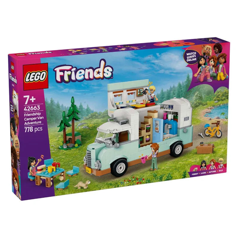 LEGO Friends Friendship Camper Van Adventure 42663 – 778 Pieces | Camping Playset for Kids Ages 7+