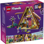 LEGO Friends Nature Glamping Cabin Building Set 42682, 295 Pieces, A-Frame Camping House with 2 Mini Dolls & Kitten – 6+ Years