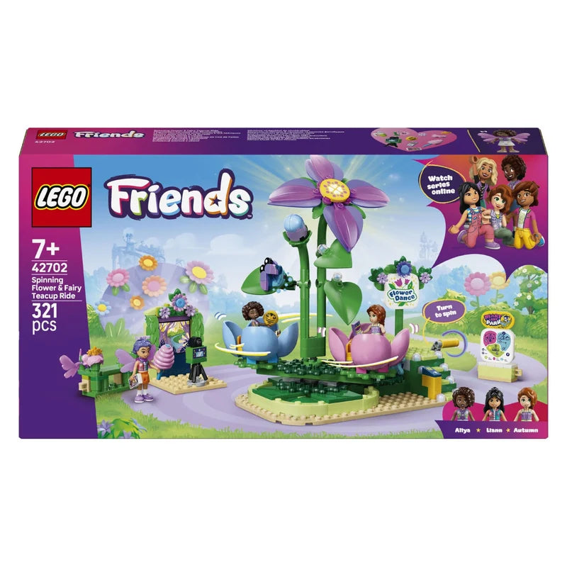 LEGO Friends Spinning Flower & Fairy Teacup Ride 42702 – 321 Pieces | Fairy Amusement Park Building Set for Kids Ages 7+