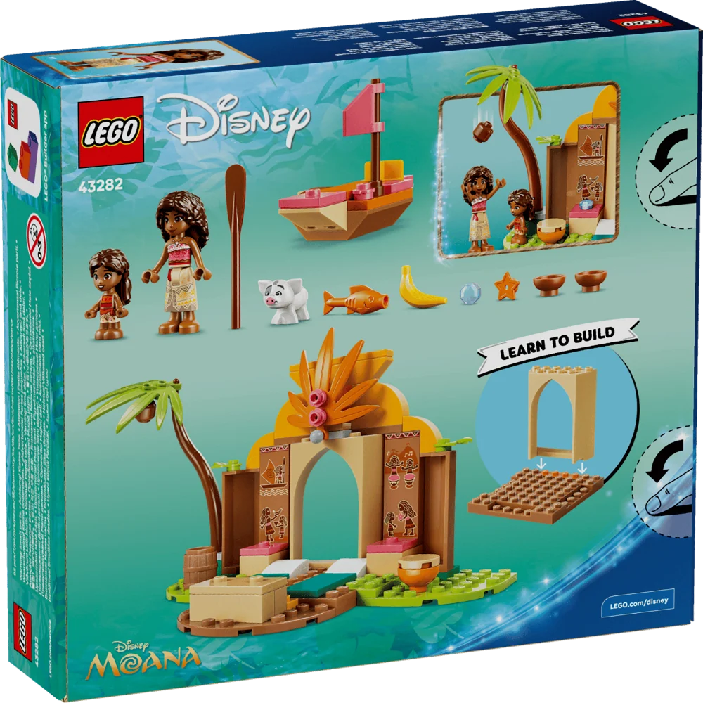 LEGO Disney Moana 2 Village House & Boat 43282 Building Set | 85 Pieces | Kids Ages 4+