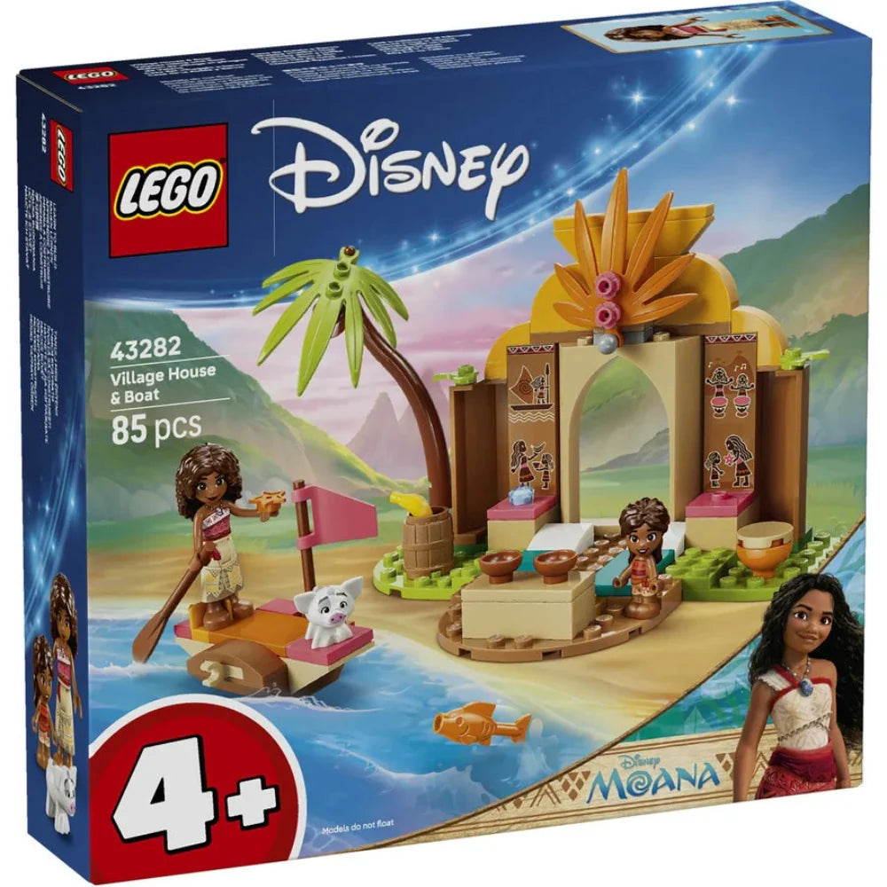 LEGO Disney Moana 2 Village House & Boat 43282 Building Set | 85 Pieces | Kids Ages 4+