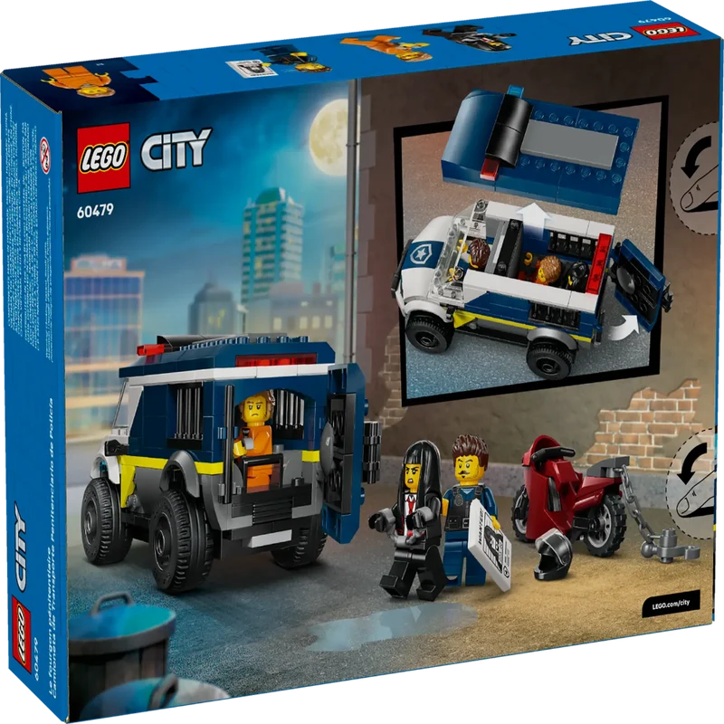 LEGO City Police Prisoner Transport Van 60479 – 198 Pieces | Police Vehicle Building Set for Kids Ages 6+