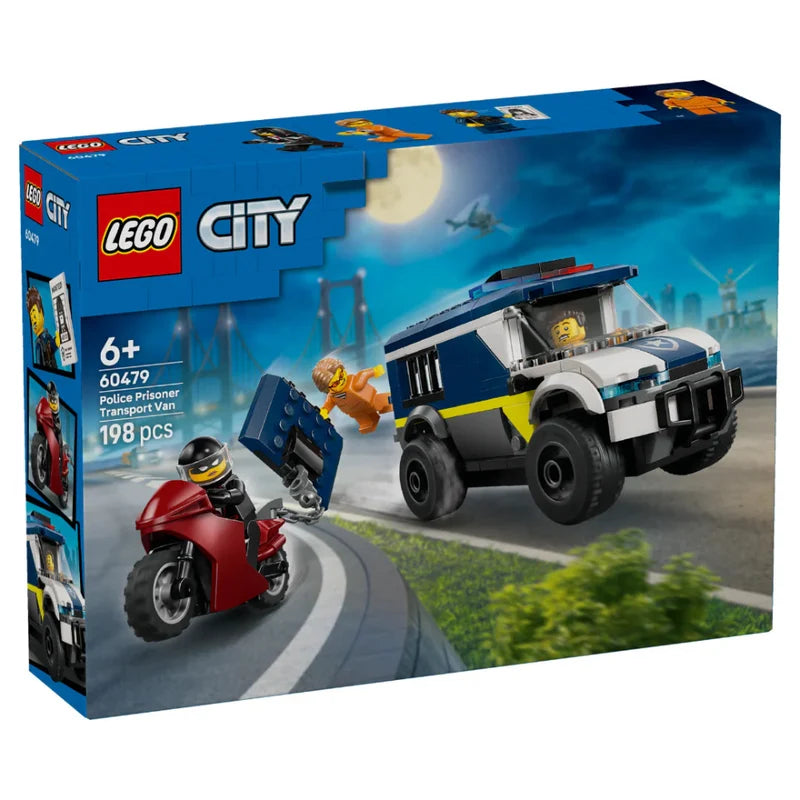 LEGO City Police Prisoner Transport Van 60479 – 198 Pieces | Police Vehicle Building Set for Kids Ages 6+