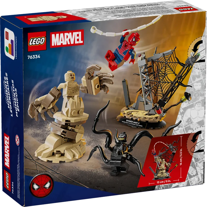 LEGO Marvel Epic Battle: Spider-Man vs. Sandman Building Set 76334, 201 Pieces, Spider-Man, Venom & Sandman Minifigures – 9+ Years