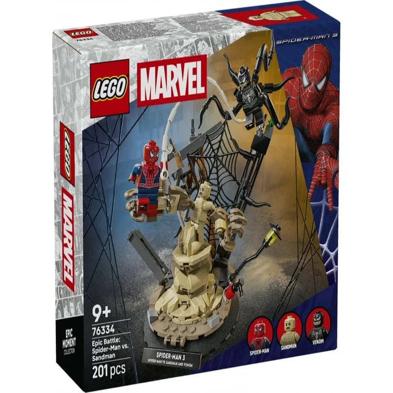 LEGO Marvel Epic Battle: Spider-Man vs. Sandman Building Set 76334, 201 Pieces, Spider-Man, Venom & Sandman Minifigures – 9+ Years