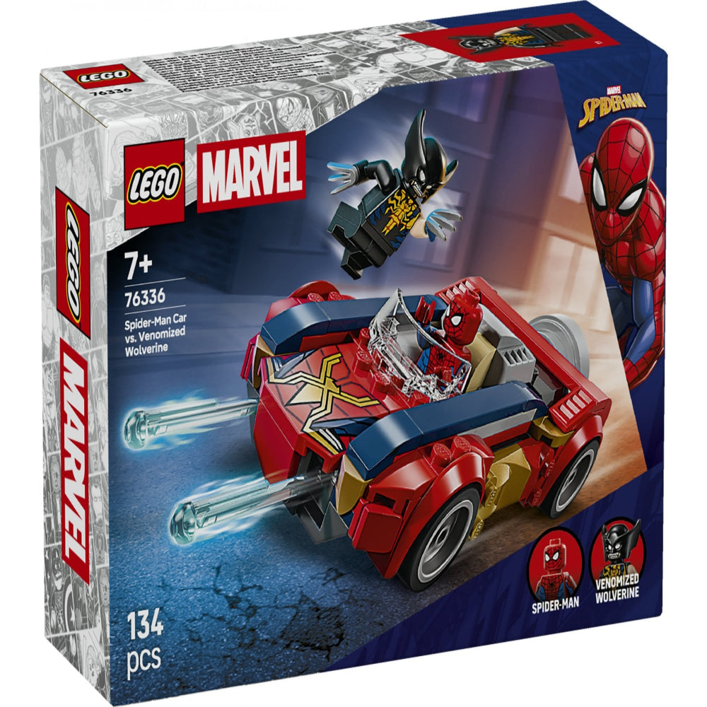 Lego 76336 Super Heroes Marvel Spider-Man Car Vs. Venomized Wolverine (134 Pieces)