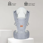 R For Rabbit Upsy Daisy Ergo 8-in-1 Hip Seat Baby Carrier Light Grey