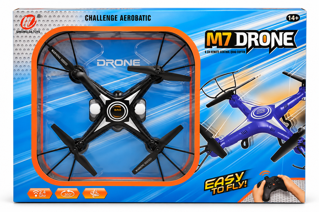 M7 RC Drone with 360° Flip, Headless Mode & LED Lights | 2.4GHz Quadcopter