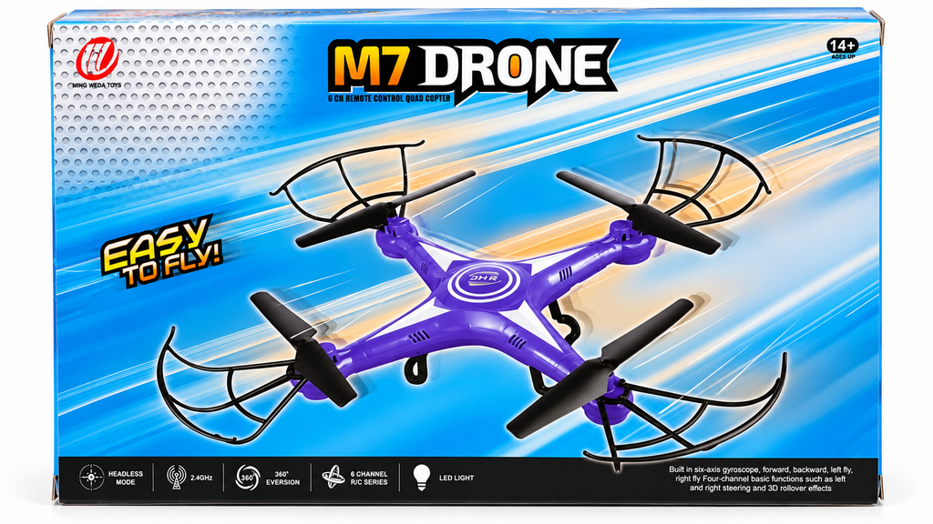 M7 RC Drone with 360° Flip, Headless Mode & LED Lights | 2.4GHz Quadcopter