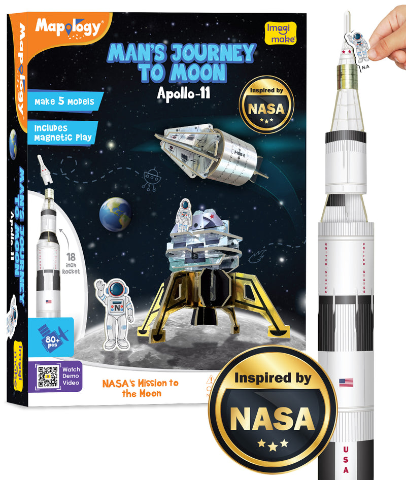 Imagimake Mapology Man's Journey To Moon Apollo - 11