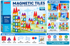 Maru & Sons Magnetic Tiles Rolling Ball Building Blocks – 100 PCS STEM Learning Set | 3+ Years