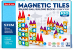 Maru & Sons Magnetic Tiles Rolling Ball Building Blocks – 100 PCS STEM Learning Set | 3+ Years
