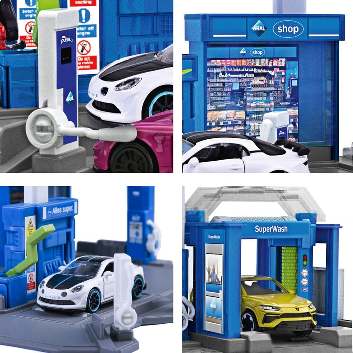 Majorette Petrol Station ARAL + Vehicle