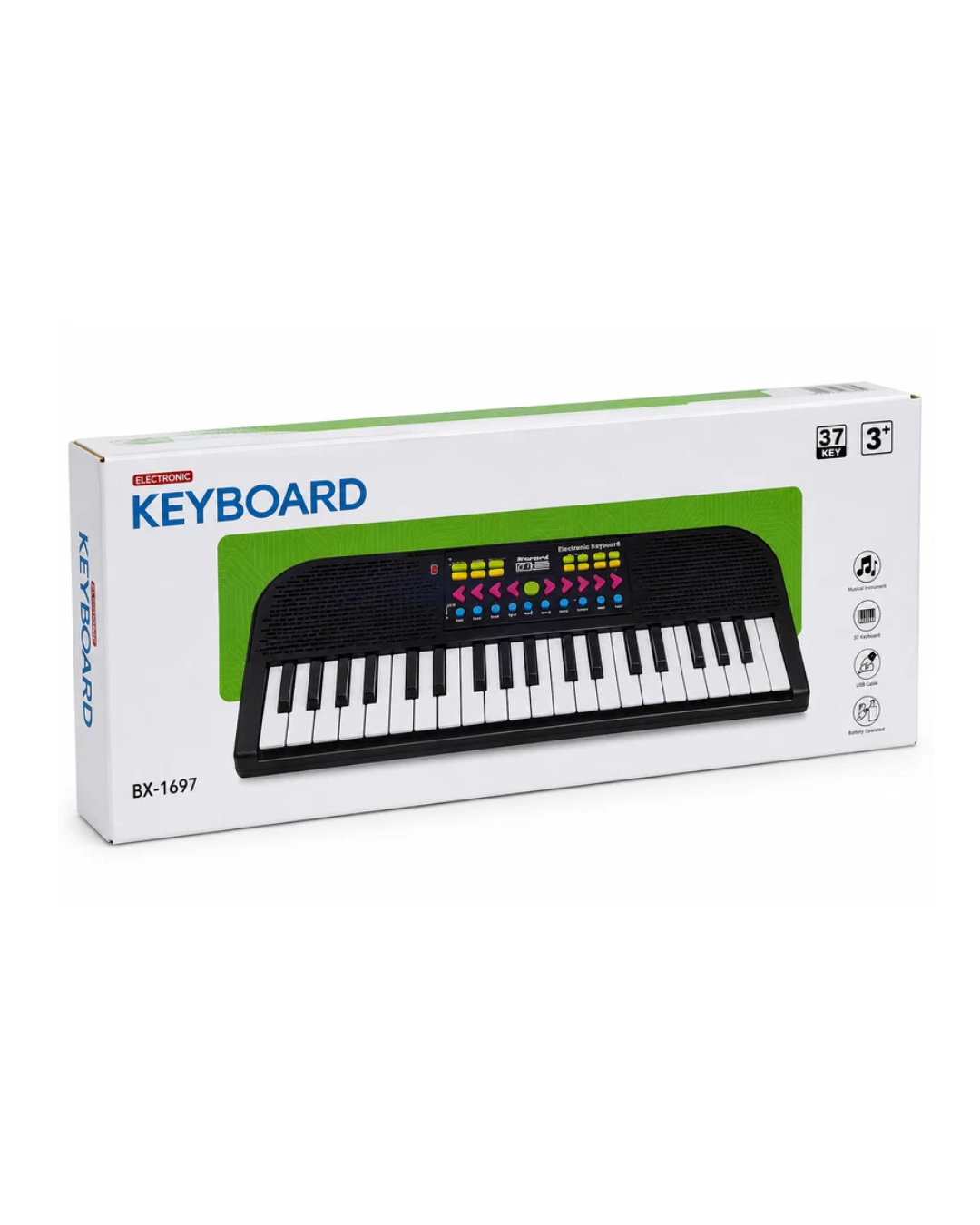 37-Key Electronic Keyboard for Kids Musical Piano with Multiple Sounds & Demo Songs Model BX-1697