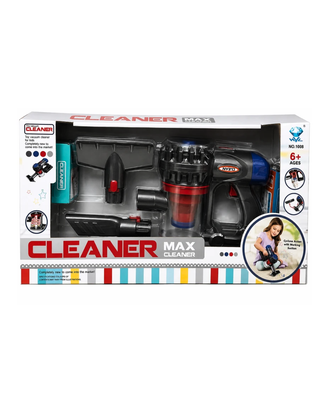 Kids Toy Vacuum Cleaner Set Pretend Play Cleaning Toy with Accessories