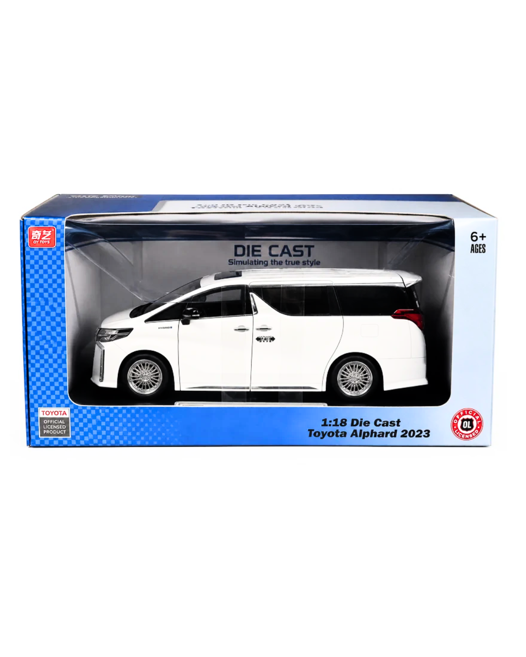 Rainbow Toys 1:18 Scale Toyota Alphard 2023 Die-Cast Model Car – White
