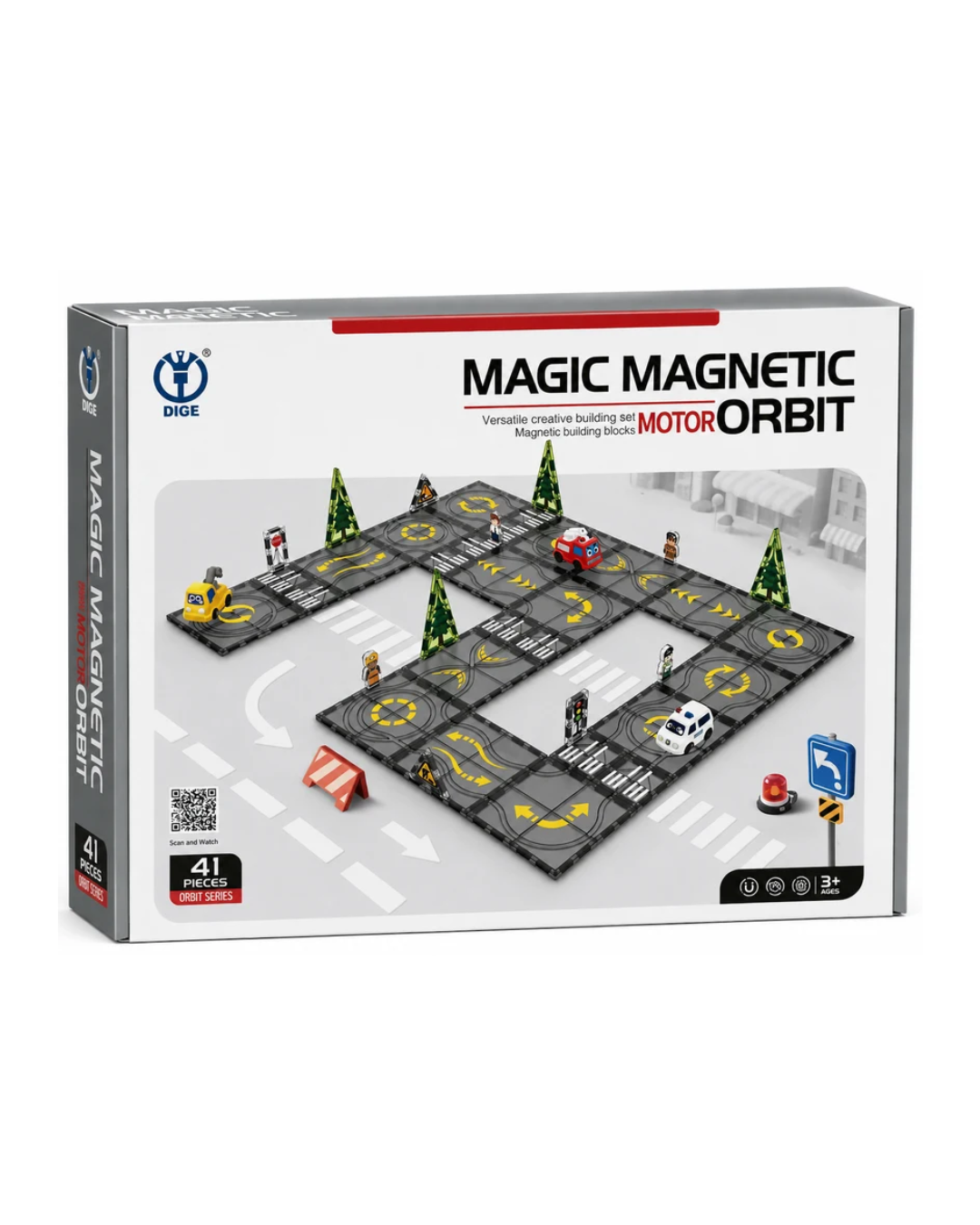 Magic Magnetic Building Blocks Motor Orbit 41 Pieces – Creative Magnetic Construction Set