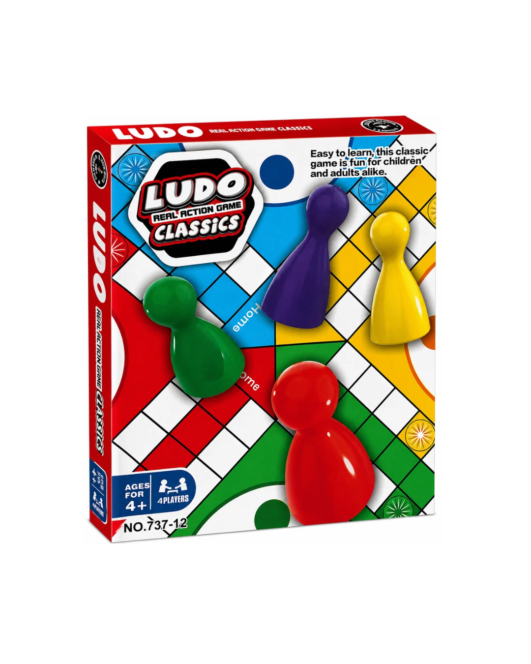 Ludo Real Action Game Classics 4 Player Family Board Game