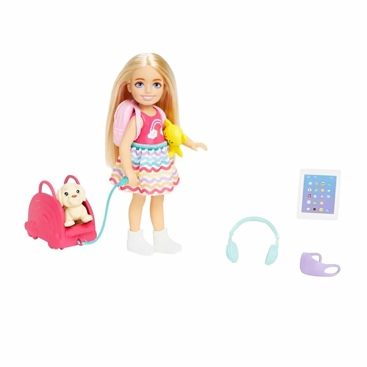 Mattel Barbie Chelsea Travel Set Doll With Puppy