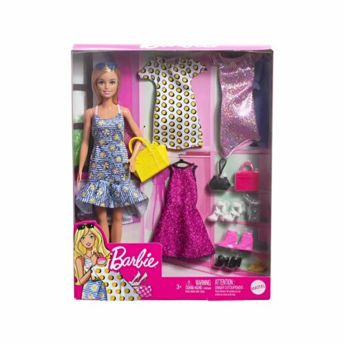 Mattel Barbie Fashionista Doll With 4 Fashions JCR80