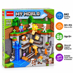 MY WORLD Minecraft Building Blocks Set 842, 557+ Pieces, Creative Mining Adventure Construction Toy for Kids Age 6+
