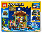 My World Seaside Sea Restaurant 806 Pcs Building Blocks Set – Fishing & Restaurant Construction Toy for Kids 6
