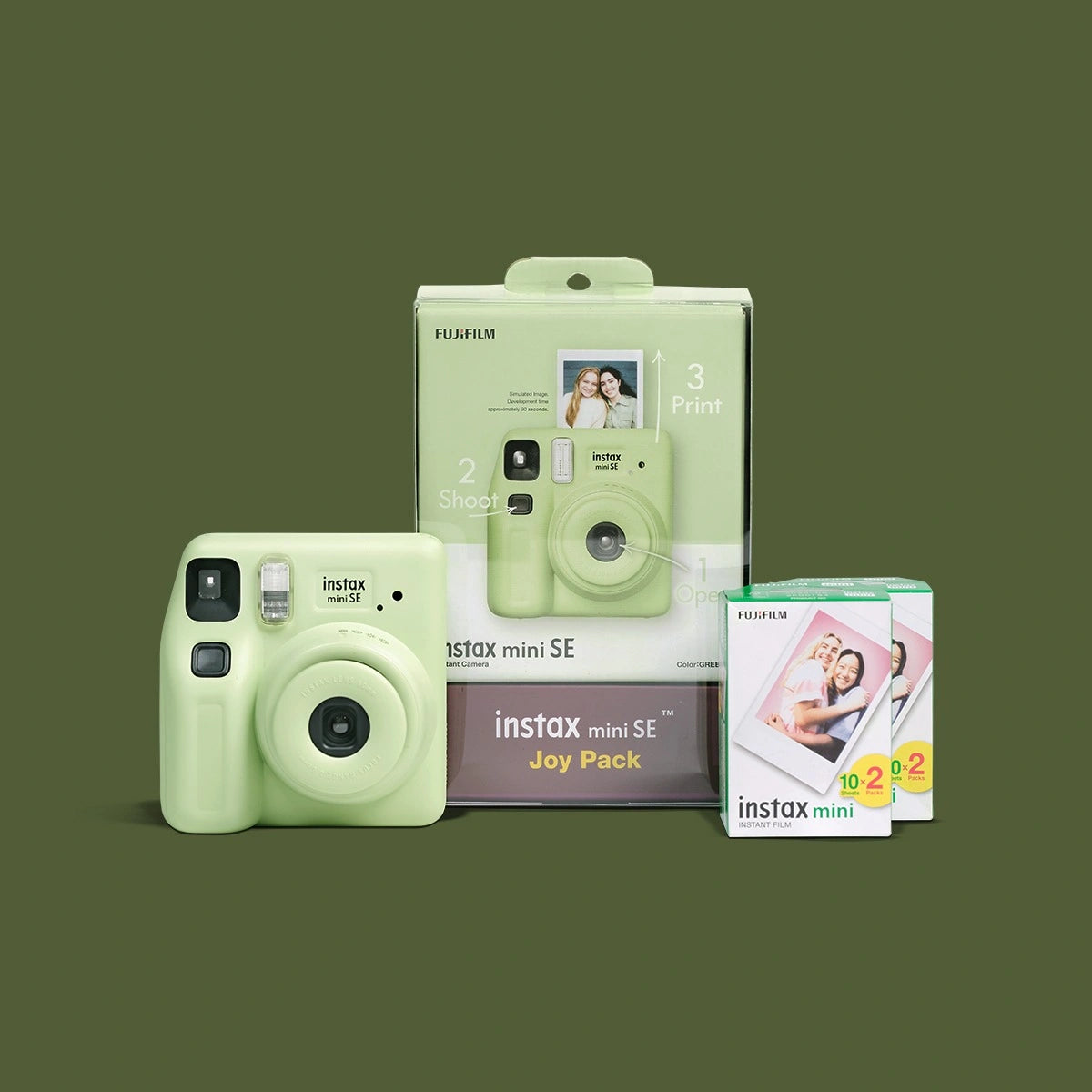 Fujifilm Instax Mini SE Joy Pack Green