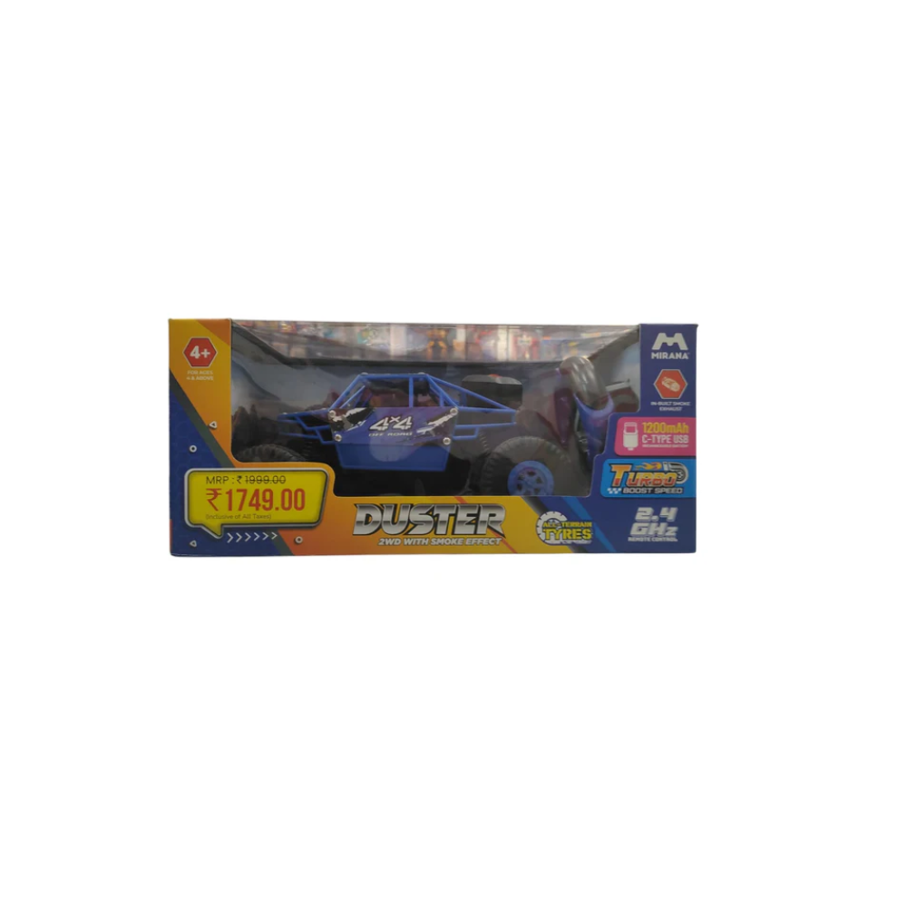 Mirana Duster 2WD Smoke Car Remote Car Blue