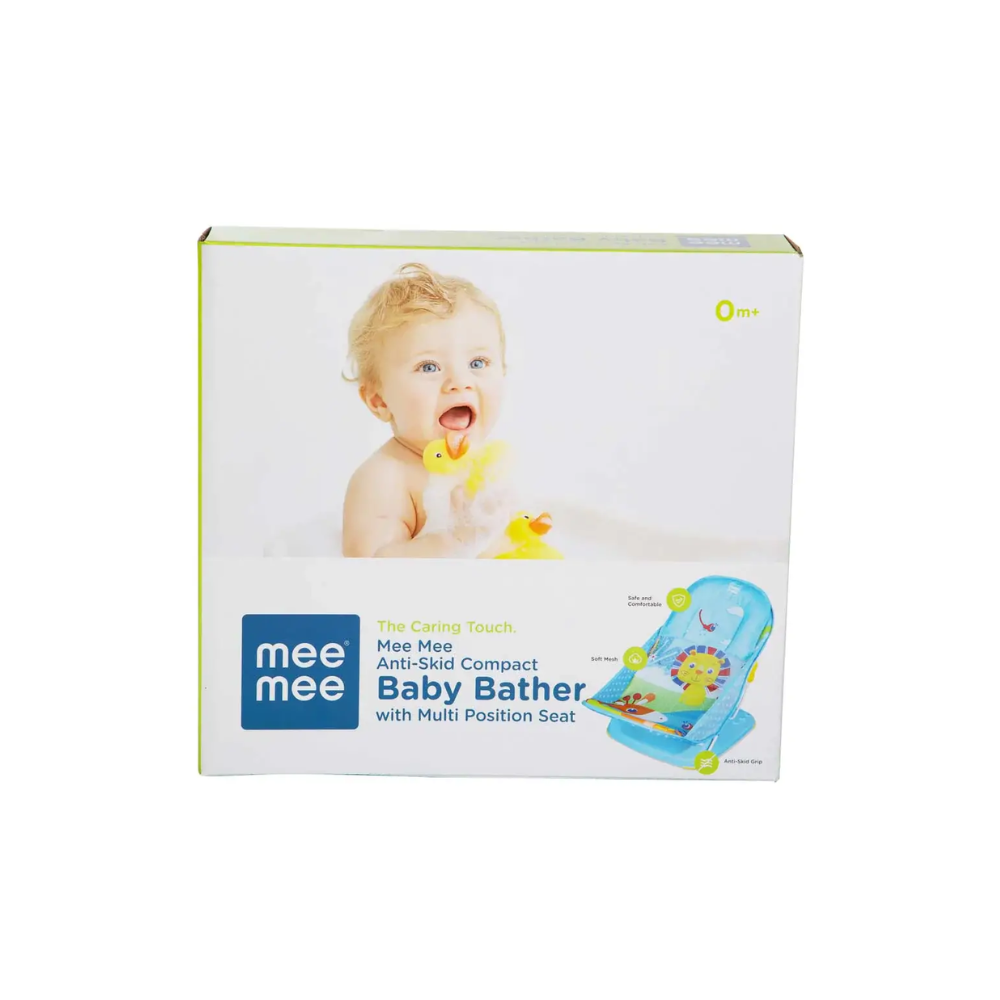 Mee Mee New Born Spacious Baby Bather Bath Chair - Blue