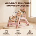 StarAndDaisy Multi-Purpose Baby Rocking Chair with Wheels, Feeding Tray & Push Handle – 0–24 Months, Pink