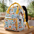 StarAndDaisy Spacious Nappy Nest Diaper Backpack with 15 Pockets, 3 Insulated Bottle Pockets & Waterproof Wet-Clothes Pocket – Giraffe Print