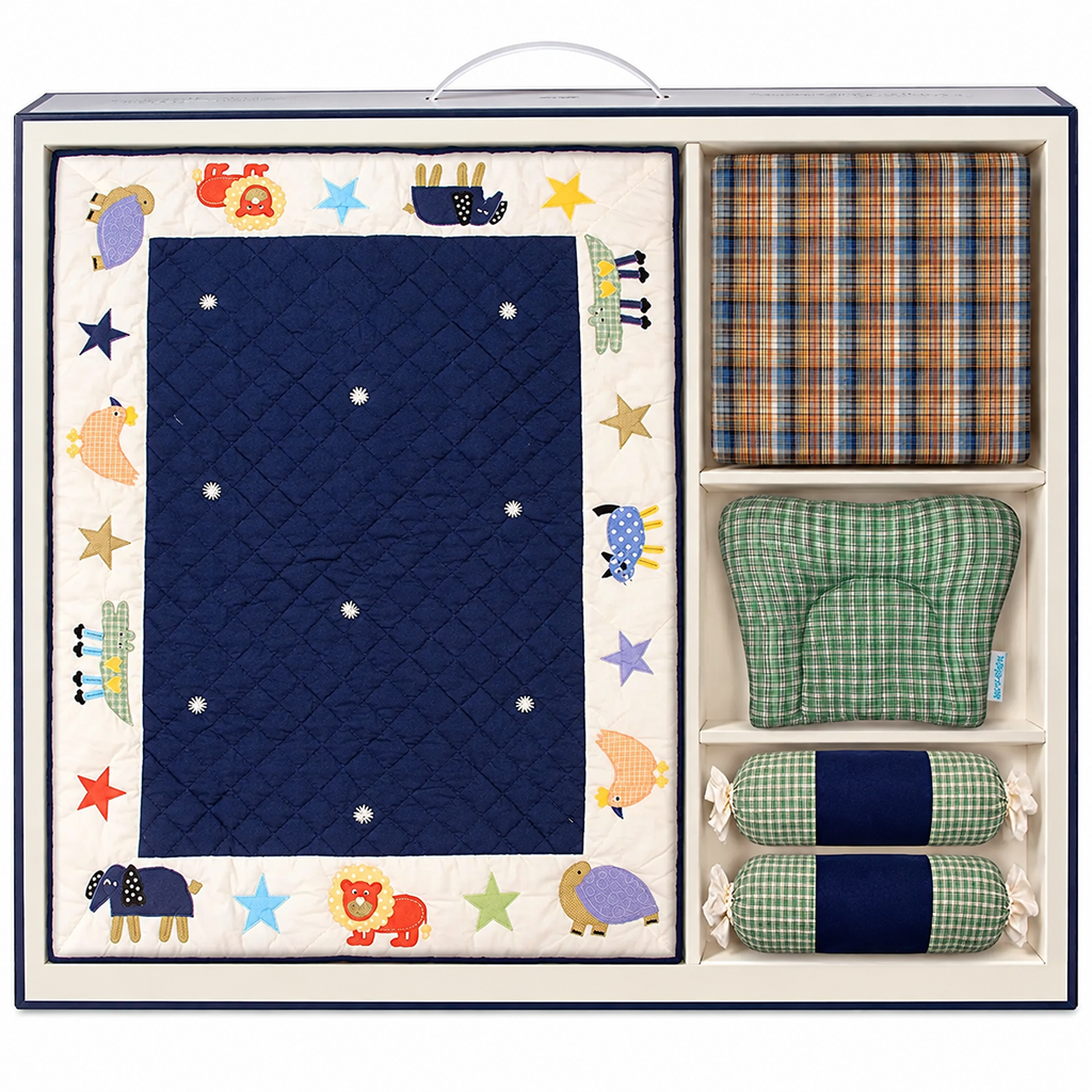 Abracadabra 6-Piece Baby Cot Bedding Set – Crocodile Theme | 100% Premium Cotton | Baby Nursery Bedding
