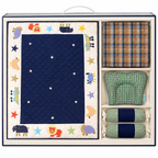 Abracadabra 6-Piece Baby Cot Bedding Set – Crocodile Theme | 100% Premium Cotton | Baby Nursery Bedding