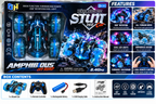 Amphibious 360° Stunt RC Car – 2.4GHz Dual Control with Lights