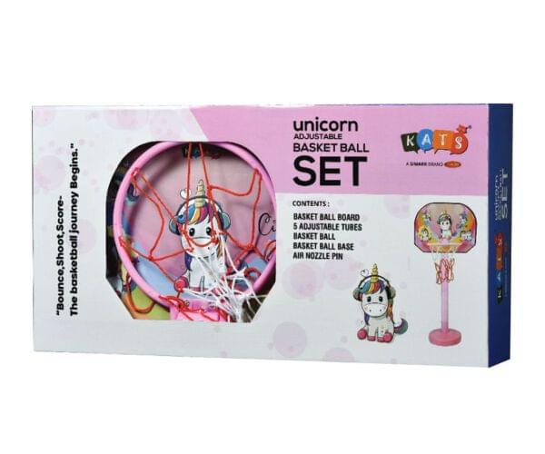 Simarr Kats Unicorn Adjustable Basketball Set For Kids