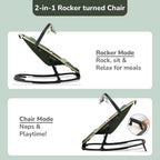 R For Rabbit Rock N Nap Bliss – Lightweight Baby Sleeper & Rocker Olive Green