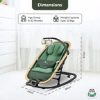 R For Rabbit Rock N Nap Bliss – Lightweight Baby Sleeper & Rocker Olive Green