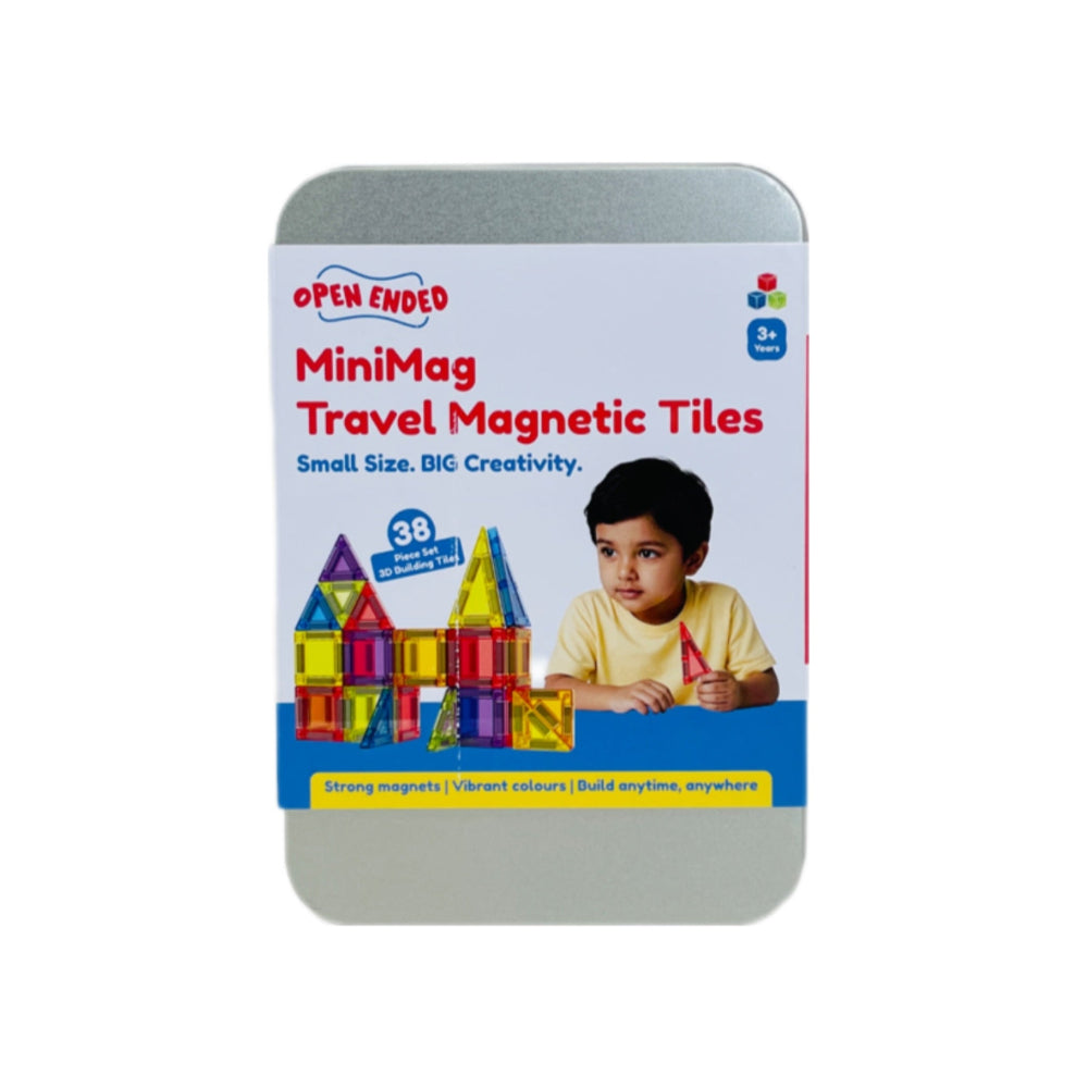 Open Ended MiniMag Travel Magnetic Tiles -38 Piece