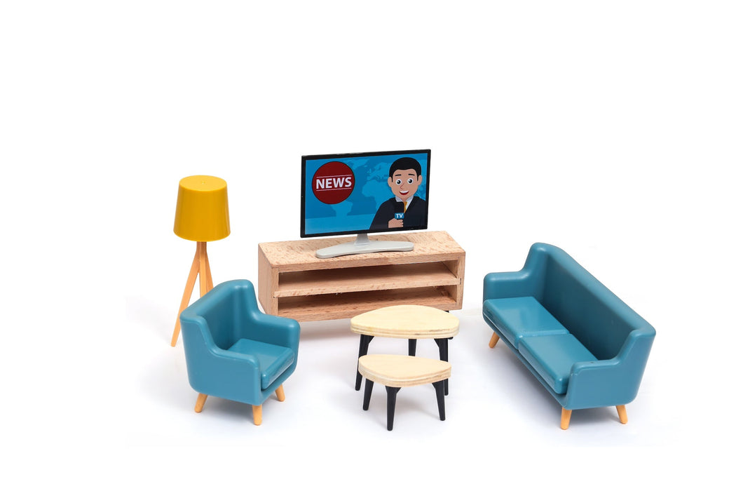 Open Ended Wooden Dollhouse Modern Villa