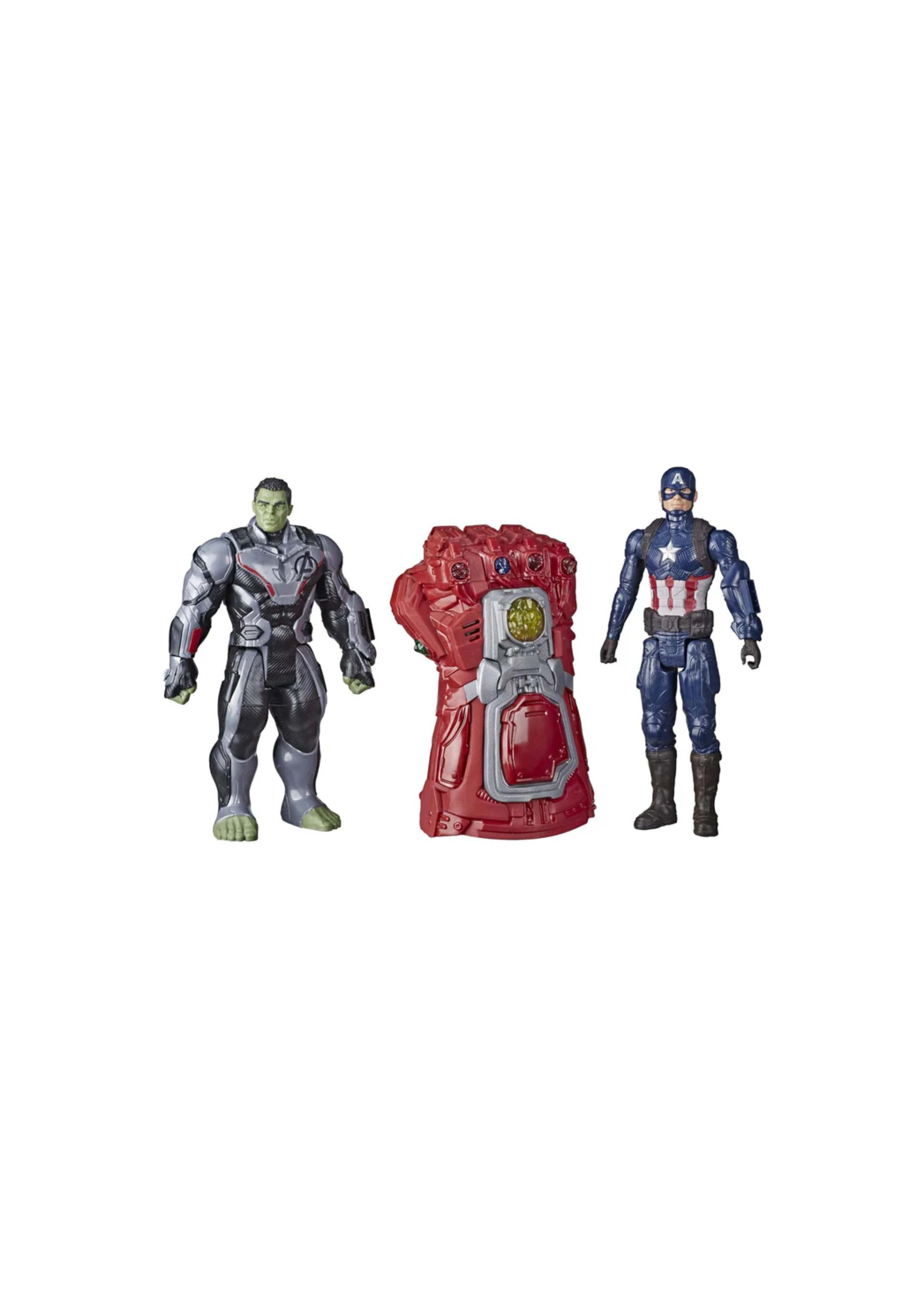 Marvel Avengers: Endgame Hulk Captain America Electronic Gauntlet Action Figure Combo Pack Role-Play Toy