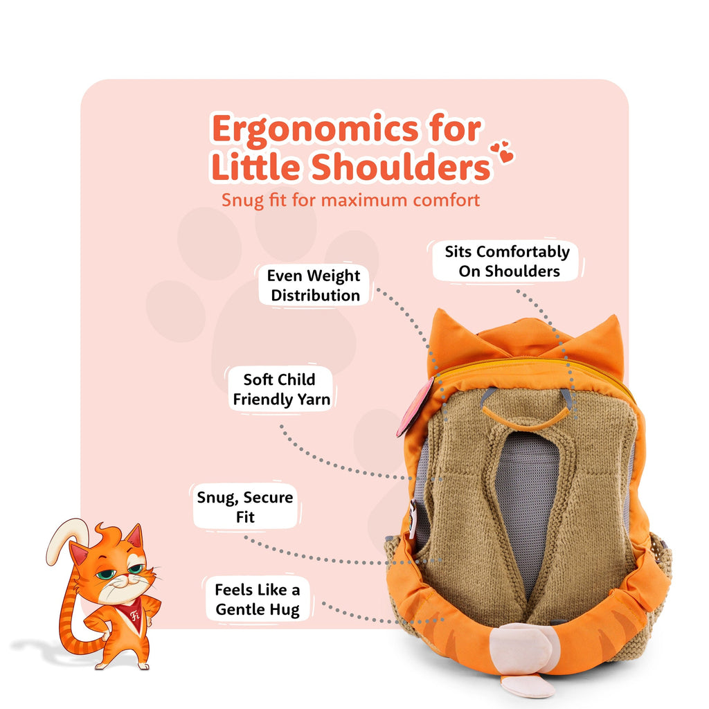 Filli & Me Filli & Teddy HugBag 10L Preschool Backpack for Kids (2-3 Years) Cute School & Travel Bag