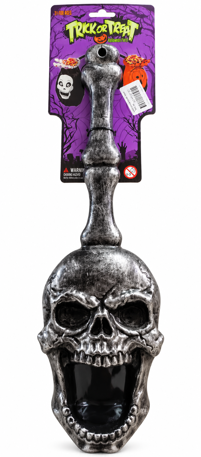 Halloween Skull Walking Stick Toy – Skeleton Head Costume Prop for Kids