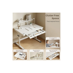 R for Rabbit Kiddie Grow Edge Kids Study Table & Chair Set 3-15 Years, Adjustable Height, Storage Drawer & Bookshelf