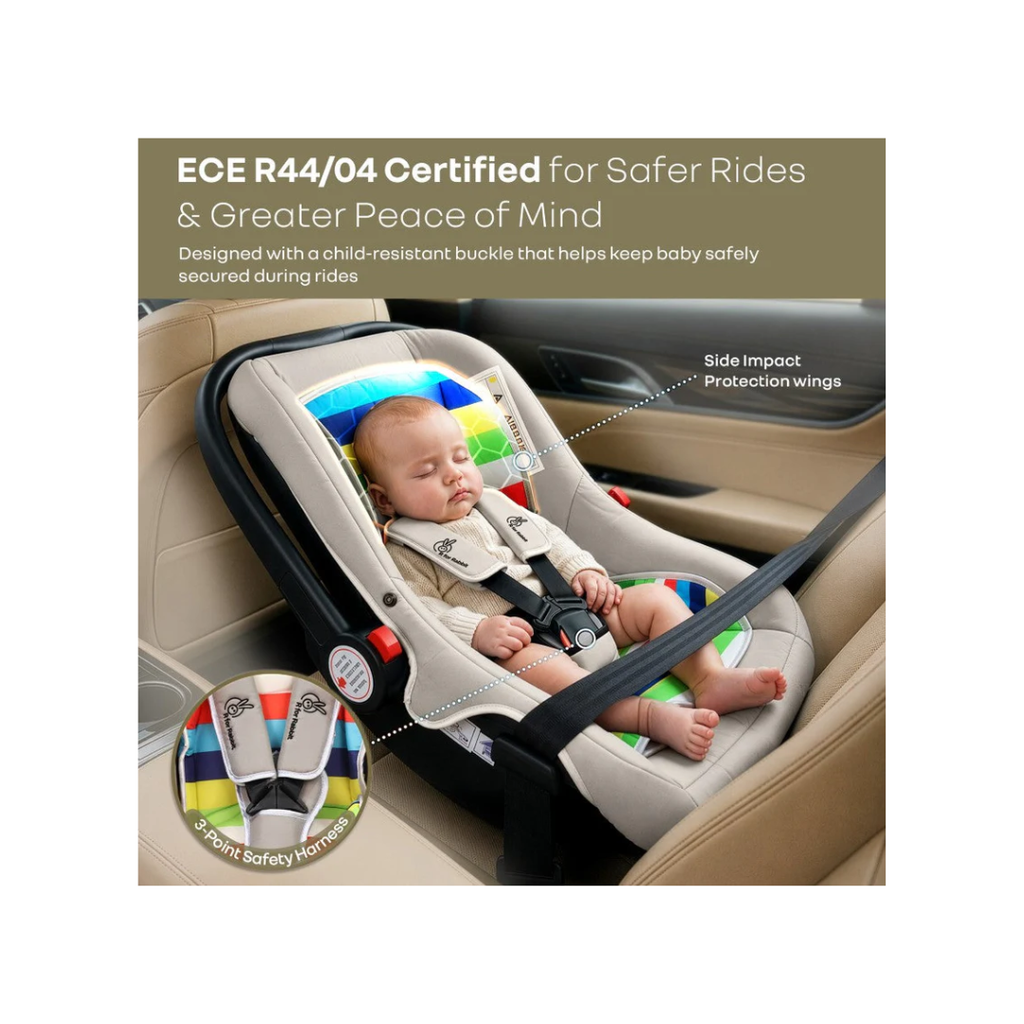 R for Rabbit Picaboo 4 In 1 Carry Cot Rainbow Cum Car Seat