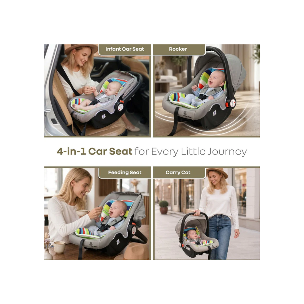 R for Rabbit Picaboo 4 In 1 Carry Cot Rainbow Cum Car Seat