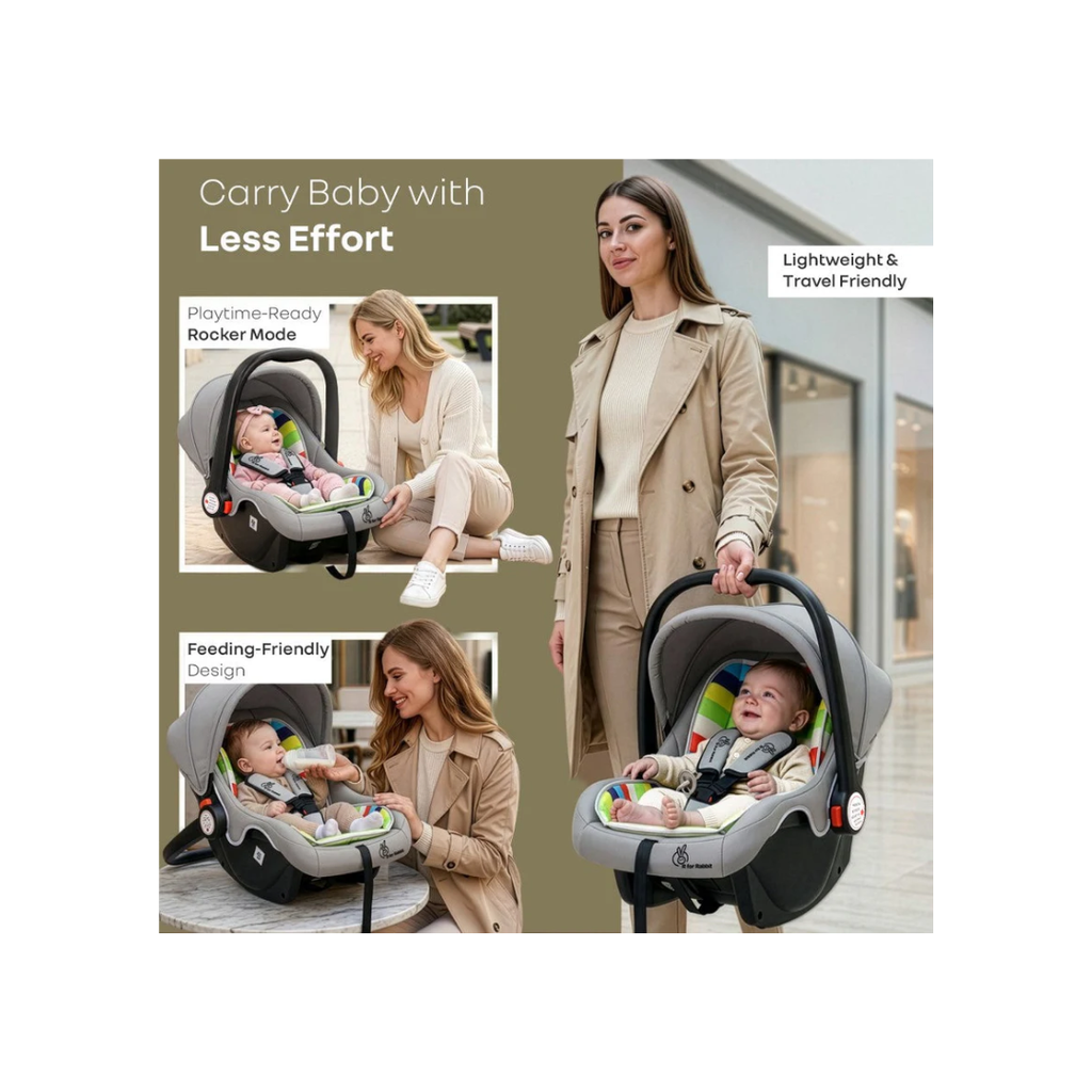 R for Rabbit Picaboo 4 In 1 Carry Cot Rainbow Cum Car Seat